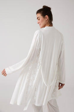 Image of Dantel İşlemeli Lohusa Pijama ve Sabahlık Takımı - 1016
