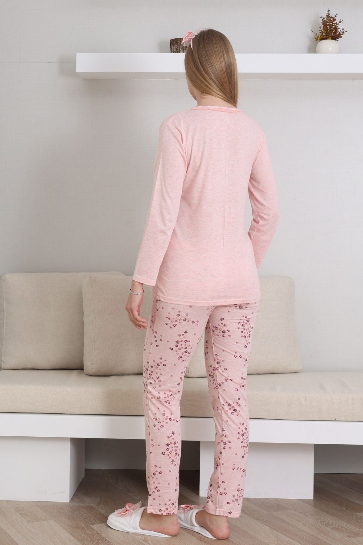 Hello Mom Baskılı Lohusa Pijama Takımı - 1172
