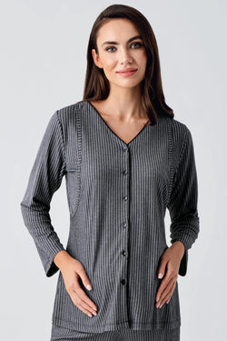 Image of V-Yaka Biyeli Lohusa Pijama Takımı - 15207