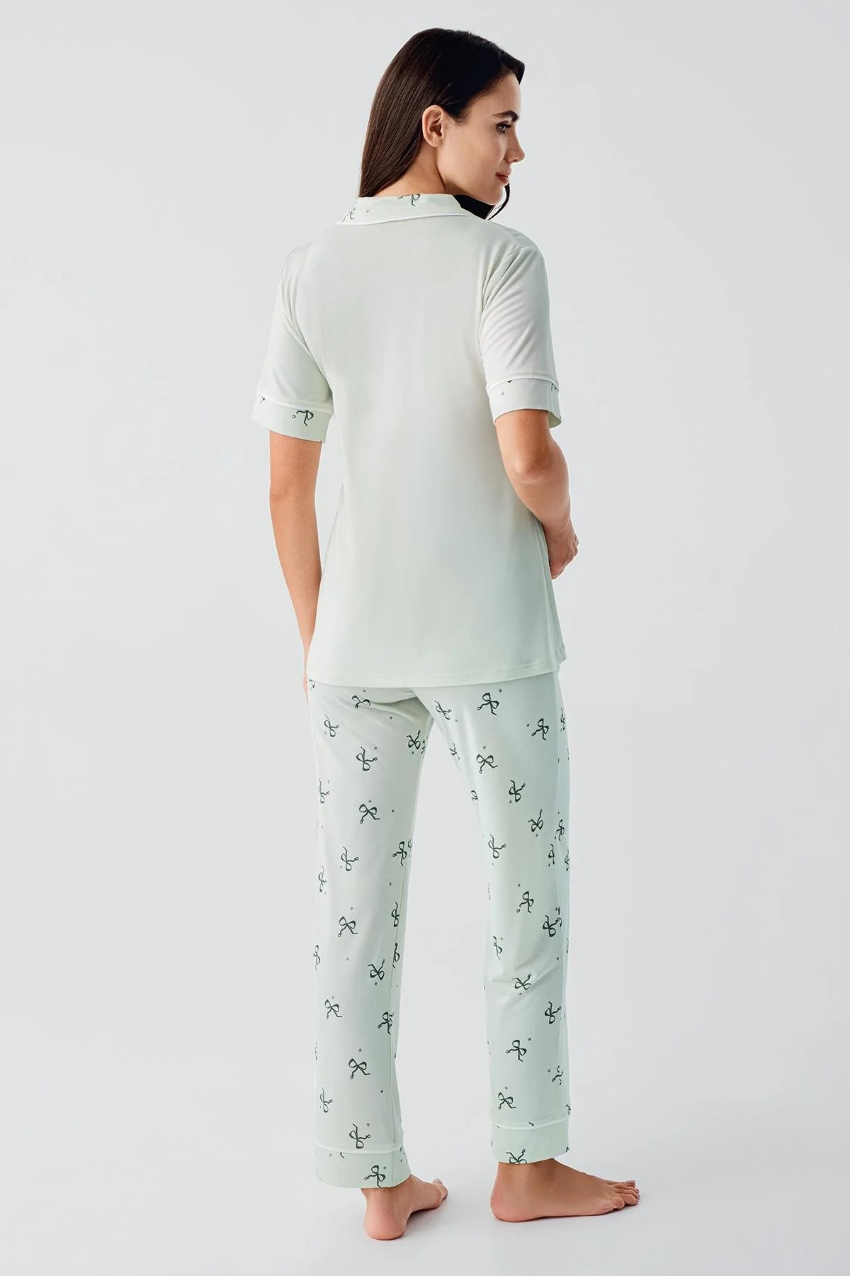 Fiyonk Desenli Lohusa Pijama Takımı - 17207