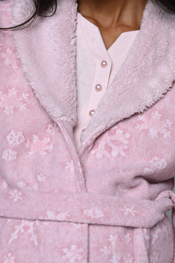 Image of Güpürlü Yaka Lohusa Pijama ve Welsoft Sabahlık Takımı - 24346