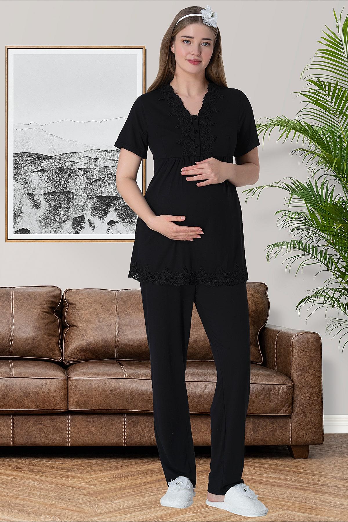 Dantelli Lohusa Pijama Takımı - 6008